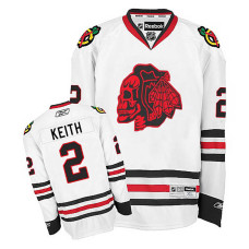 Duncan Keith #2 White Red Skull Jersey