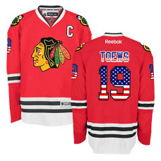 Jonathan Toews #19 Red USA Flag Fashion Jersey