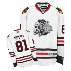 Marian Hossa #81 White White Skull Jersey