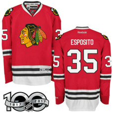 #35 Tony Esposito Red 100 Greatest Player Jersey