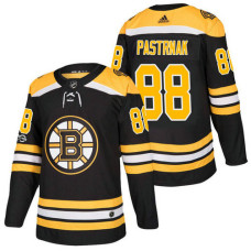 #88 David Pastrnak Black 2018 New Season Home Authentic Jersey With Anniversary Patch