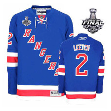 Brian Leetch #2 Royal Blue 2014 Stanley Cup Home Jersey