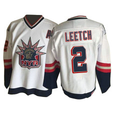 Brian Leetch #2 White CCM Statue of Liberty Stitched Jersey