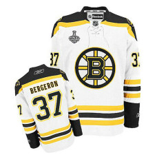 Patrice Bergeron #37 White 2013 Stanley Cup Away Jersey