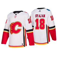 #18 Matt Stajan White 2017-2018 Season Away Jersey