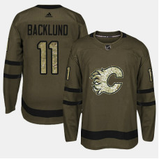 #11 Camo Salute To Service Mikael Backlund Jersey