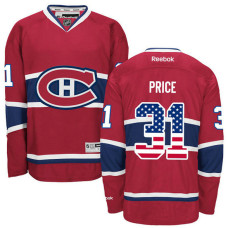 Carey Price #31 Red Home American Flag Jersey