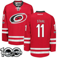 #11 Jordan Staal Red 2017 Anniversary Patch Player Jersey