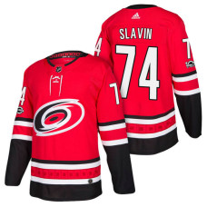 #74 Jaccob Slavin Red 2018 New Season Home Authentic Jersey