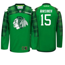 #15 Artem Anisimov Kelly Green Patty's Pride St. Patrick's Day Jersey