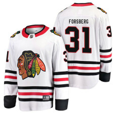 #31 White Breakaway Anton Forsberg Jersey