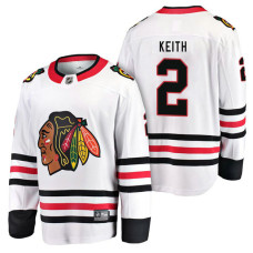 #2 Breakaway Away Duncan Keith Jersey White