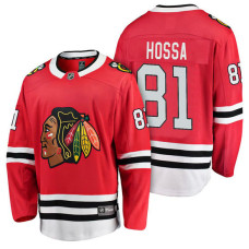 #81 Breakaway Player Marian Hossa Jersey Red