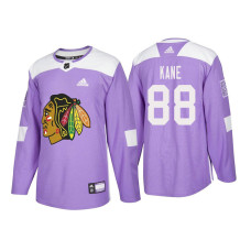 #88 Patrick Kane Purple 2018 Authentic Hockey Fights Cancer Jersey