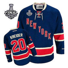 Chris Kreider #20 Navy Blue 2014 Stanley Cup Alternate Jersey
