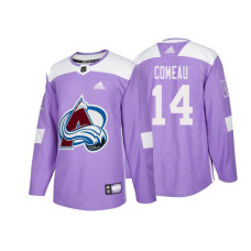 #14 Blake Comeau Purple 2018 Authentic Hockey Fights Cancer Jersey