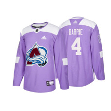 #4 Tyson Barrie Purple 2018 Authentic Hockey Fights Cancer Jersey