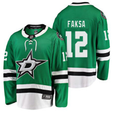 #12 Breakaway Player Radek Faksa Jersey Kelly Green