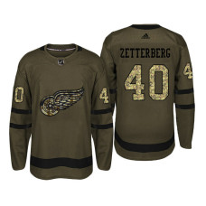 #40 Henrik Zetterberg Camo Salute To Service Jersey