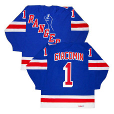 Eddie Giacomin #1 Royal Blue Throwback Jersey