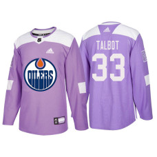 #33 Cam Talbot Purple Hockey Fights Cancer Authentic Jersey