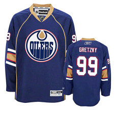 Wayne Gretzky #99 Navy Blue Alternate Replica Jersey