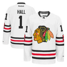 Glenn Hall #1 White 2015 Winter Classic Jersey