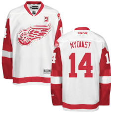 Memorial Mr. Hockey Patch #14 Gustav Nyquist White Premier Jersey