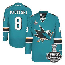 Joe Pavelski #8 Teal 2016 Stanley Cup Home Finals Jersey