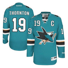 Joe Thornton #19 Teal Green Home Jersey