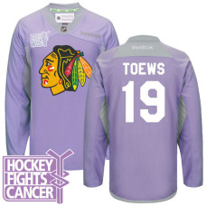 Jonathan Toews #19 Purple Hockey Fights Cancer Jersey