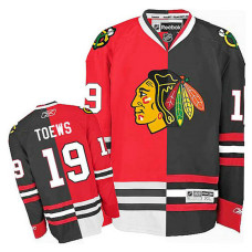 Jonathan Toews #19 Red/Black Split Fashion Jersey