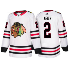 Male Duncan Keith #2 White 2018 New Season Team Away Jersey