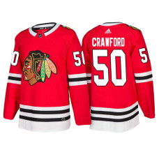 Male Corey Crawford #50 Red 2018 New Season Team Home Jersey