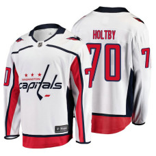 #70 Braden Holtby Fanatics Branded Breakaway White Away jersey