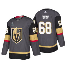 #68 TJ Tynan Grey 2018 Stanley Cup Final Bound Patch Authentic Player Jersey
