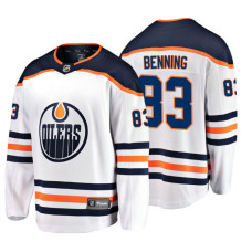 #83 Matt Benning Fanatics Branded Breakaway White Away jersey