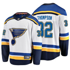 #32 Tage Thompson 2018 Fanatics Branded Breakaway White Away jersey