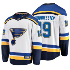 #19 Jay Bouwmeester 2018 Fanatics Branded Breakaway White Away jersey