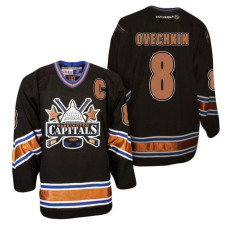 #8 Alex Ovechkin Black CCM Vintage Hockey Jersey