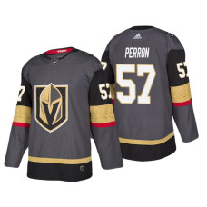 #57 David Perron Home Authentic Player Grey jersey