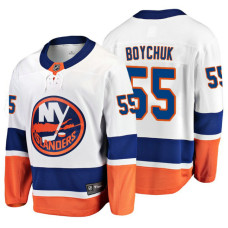 Johnny Boychuk 2018 Fanatics Branded Breakaway White Away Jersey