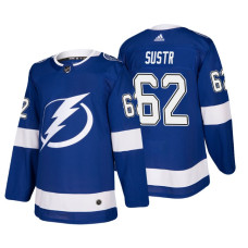 #62 Andrej Sustr Home Authentic Player Blue jersey