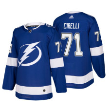 #71 Anthony Cirelli Home Authentic Player Blue jersey