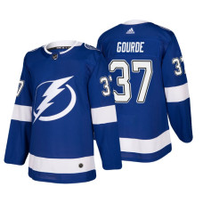 #37 Yanni Gourde Home Authentic Player Blue jersey