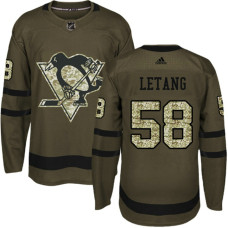 Kris Letang #58 Green Salute To Service New Season Jersey