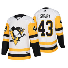 #43 Conor Sheary Authentic Player White Away jersey