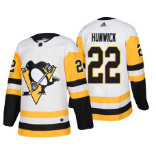 #22 Matt Hunwick Authentic Player White Away jersey