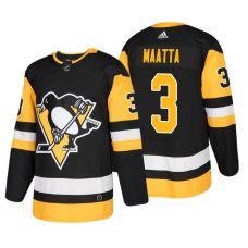 #3 Olli Maatta Home Authentic Player Black jersey