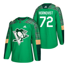 #72 Patric Hornqvist 2018 St. Patrick's Day Jersey Green